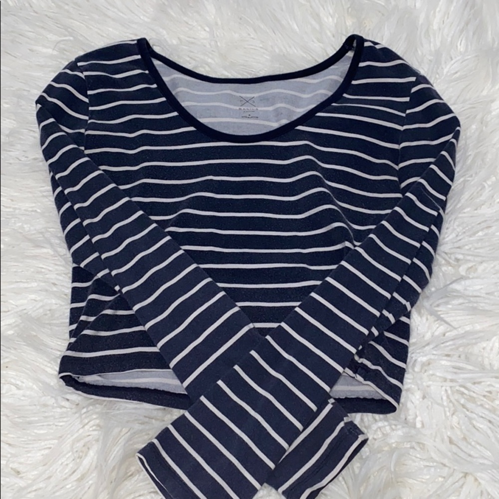navy and white striped pacsun long sleeve